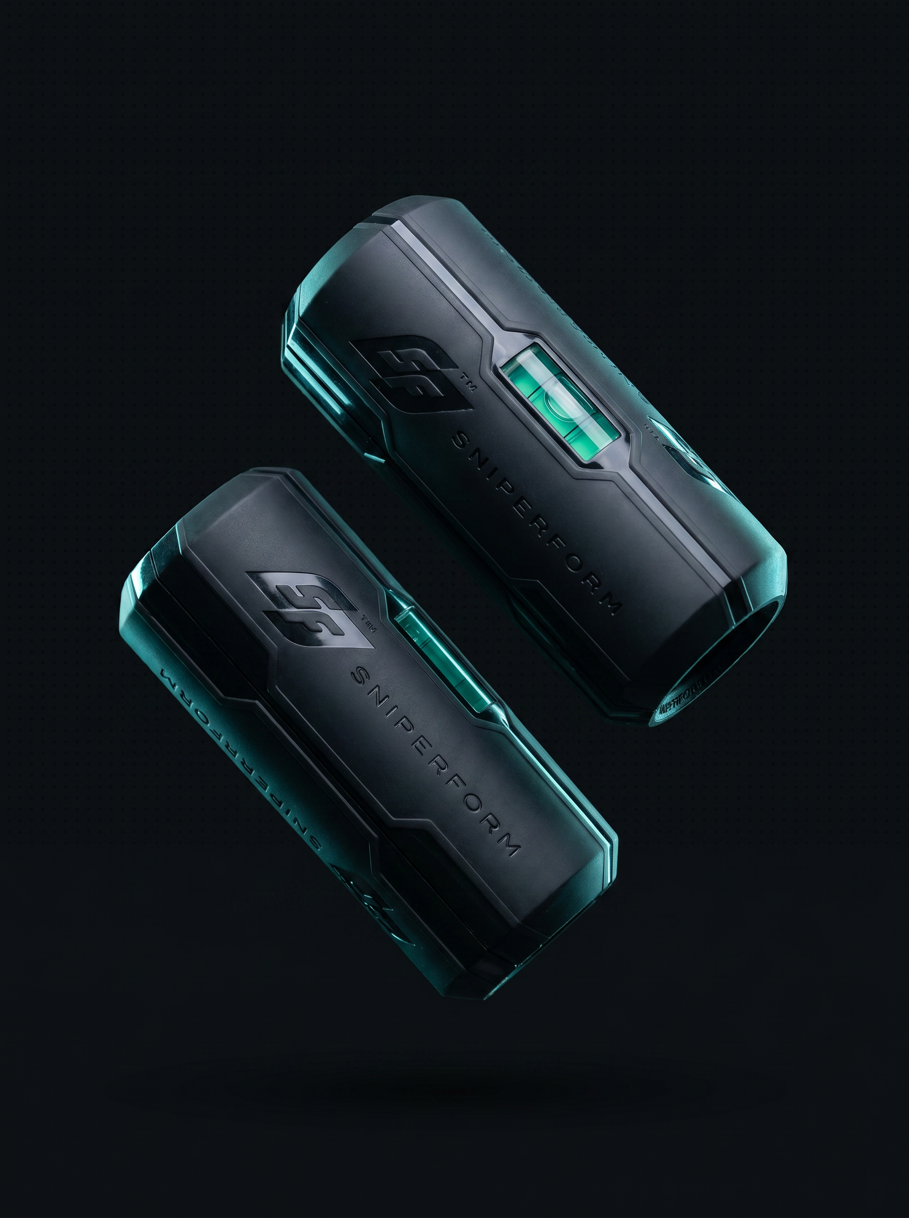 Sniperform LevelUp Performance Grips — premium 50mm thick grips with bonus bubble level on one grip
